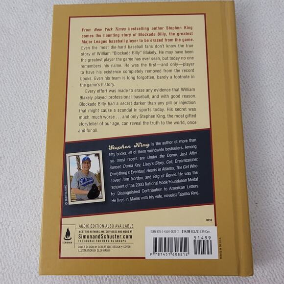 Stephen King Blockade Billy 1st edition hardcover book - Picture 7 of 7